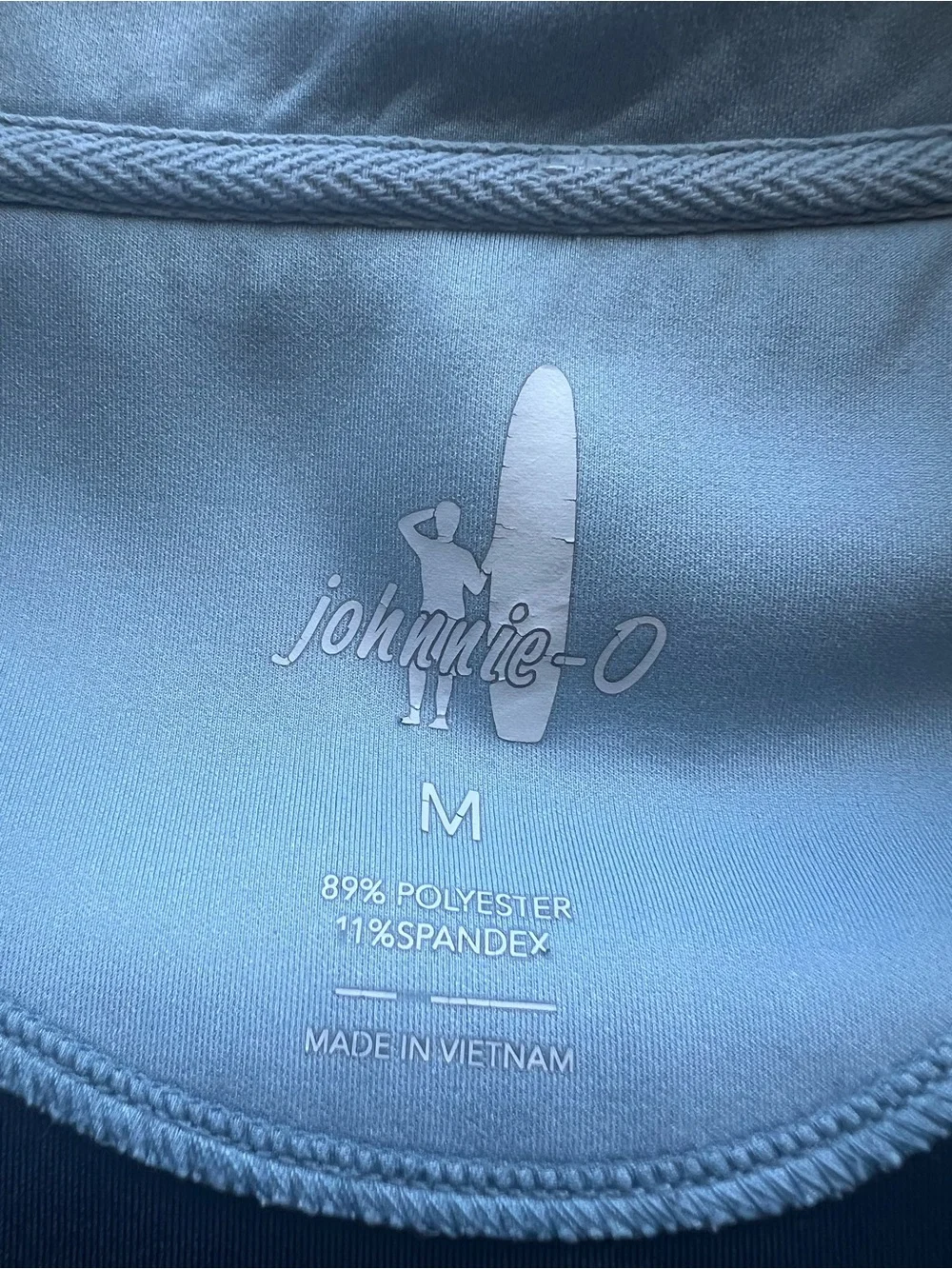 johnnie-O Men’s Blue Solid 1/4 Zip Mock Neck Sleeveless Golf/Surfer Vest M # 349